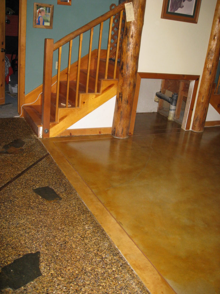 Stained concreteexposed aggregateinterior Surface Solutions
